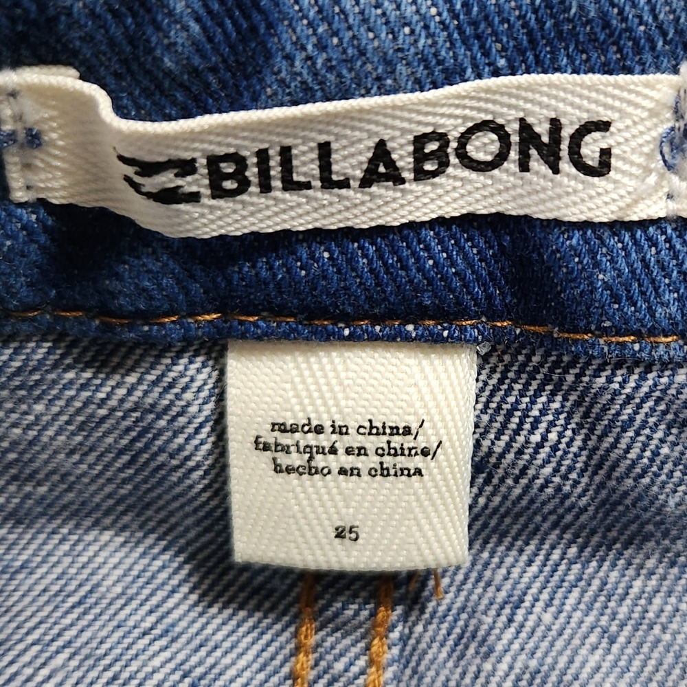 Billabong Denim Tie Skirt Dark Wash Size 25 - Picture 5 of 5